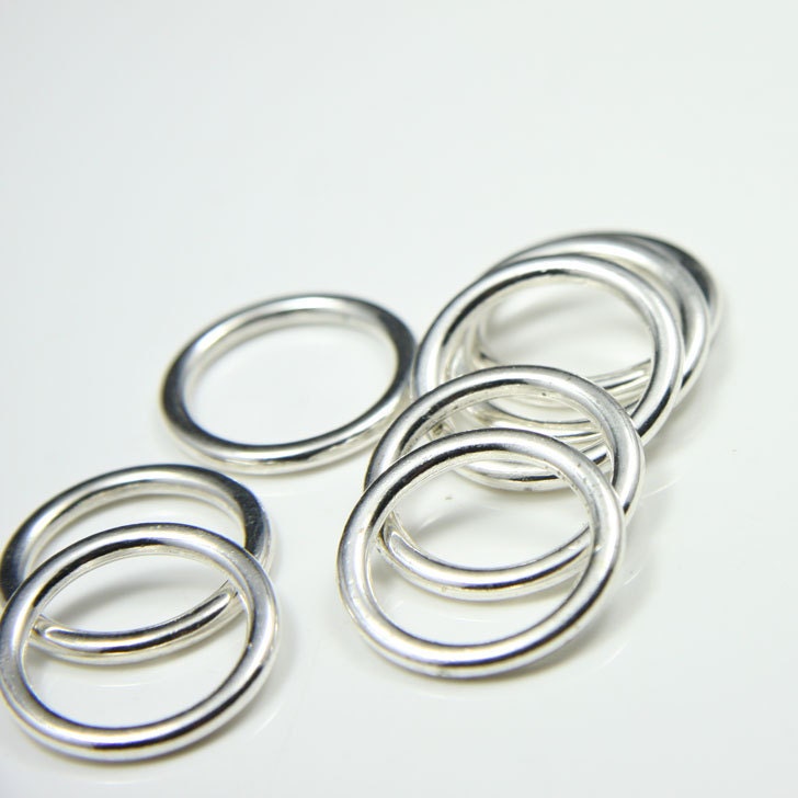 8pcs Oxidized Silver Tone Base Metal Rings- 24mm (12701Y-B-10A)