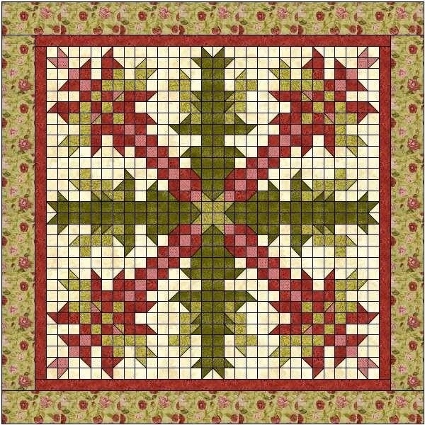 Christmas Cactus Quilt Pattern by piecemealquilts on Etsy