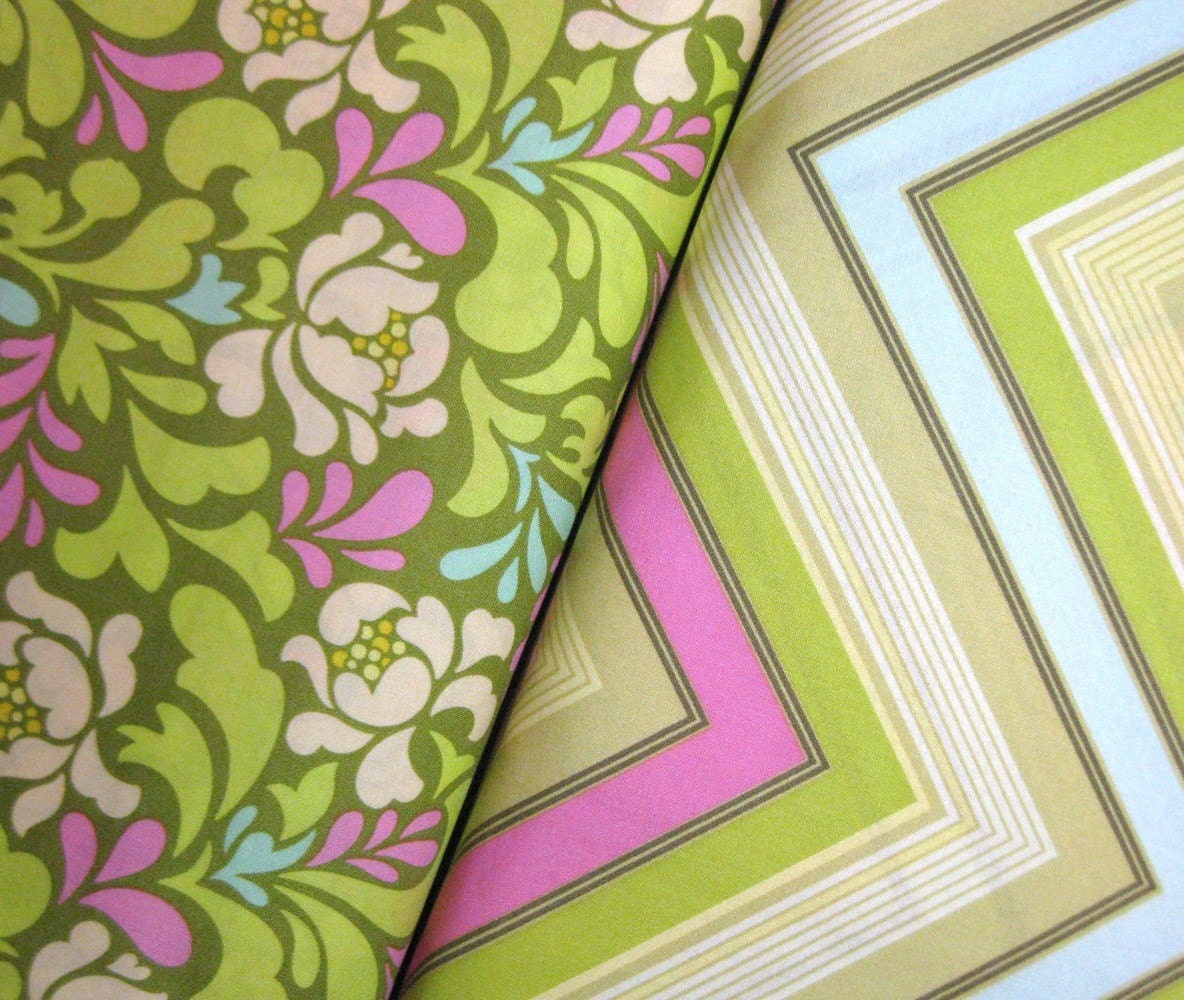 Heather Bailey Pop Garden Sway and Zag Stripe Fabric Set