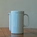 Vintage White Ceramic Covered Coffee Tea Pot