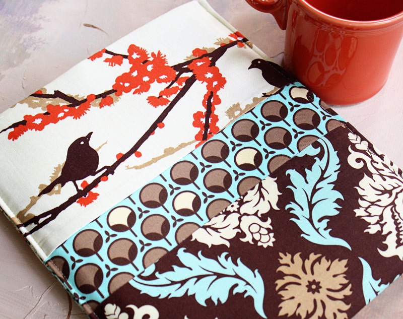 Ipad Sleeve, Ipad Case, Ipad 3 Case, Ipad 2 Cover in Patchwork SParrows