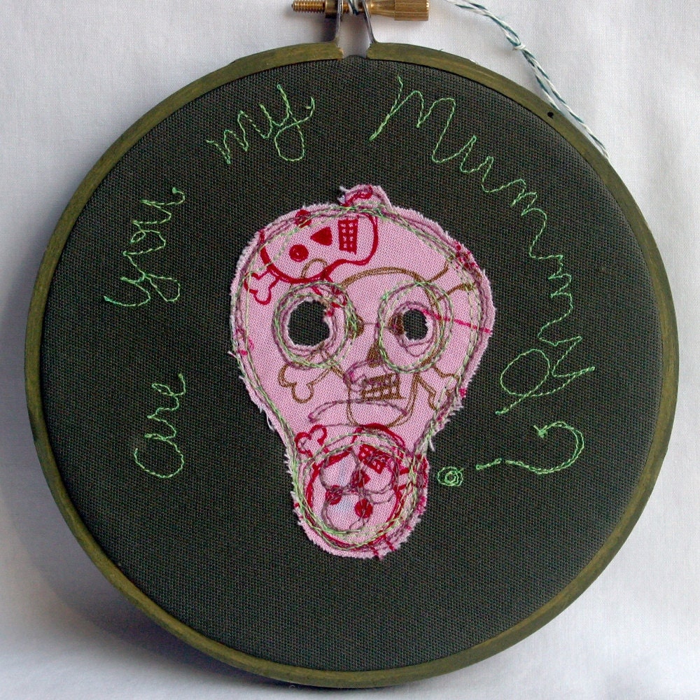 Are You My Mummy Free Motion Embroidery in 5 inch Hoop