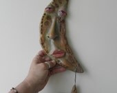 OOAK MOON FACE hand sculpted one of a kind fantasy art DinkyDarlings (026)