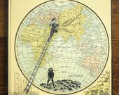 ARTWORK. Explore the World. Wooden Block Map Art