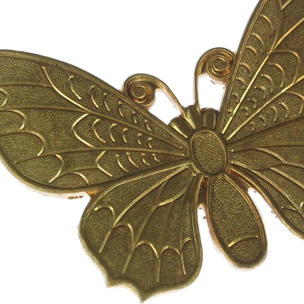 3 Raw Brass Butterfly Metal Stampings Jewelry Findings 979