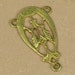 Filigree Pendant Connector In Raw Brass 6 pieces Jewelry Findings 1097