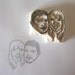 Custom / double face / handcarved rubber stamp