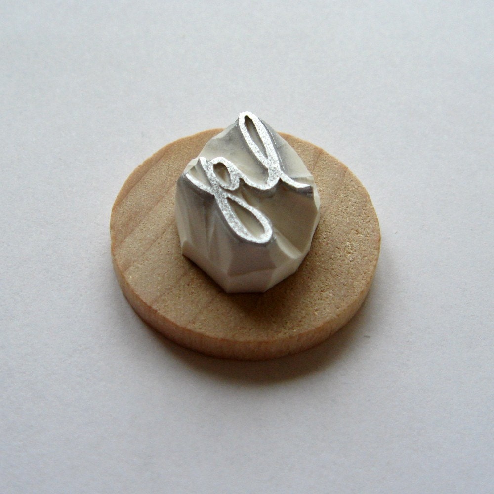 Custom / monogram / handcarved rubber stamp