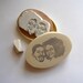 Custom / double face / handcarved rubber stamp