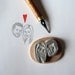 Custom / couple portrait / handcarved rubber stamp