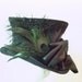 SALE - Mata Hari Top Hat - Green on Black