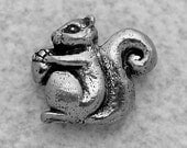 Green Girl Studios Pewter Baby Squirrel Bead