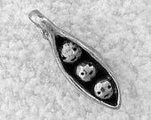 Green Girl Studios Pewter Pea Pod Pendant