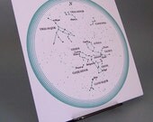 Winter Stargazer Letterpress Print