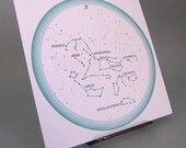 Autumn Stargazer Letterpress Print