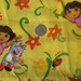 Remnant End of Bolt 35" of Dora the Explorer Fabric in Yellow with Flowers