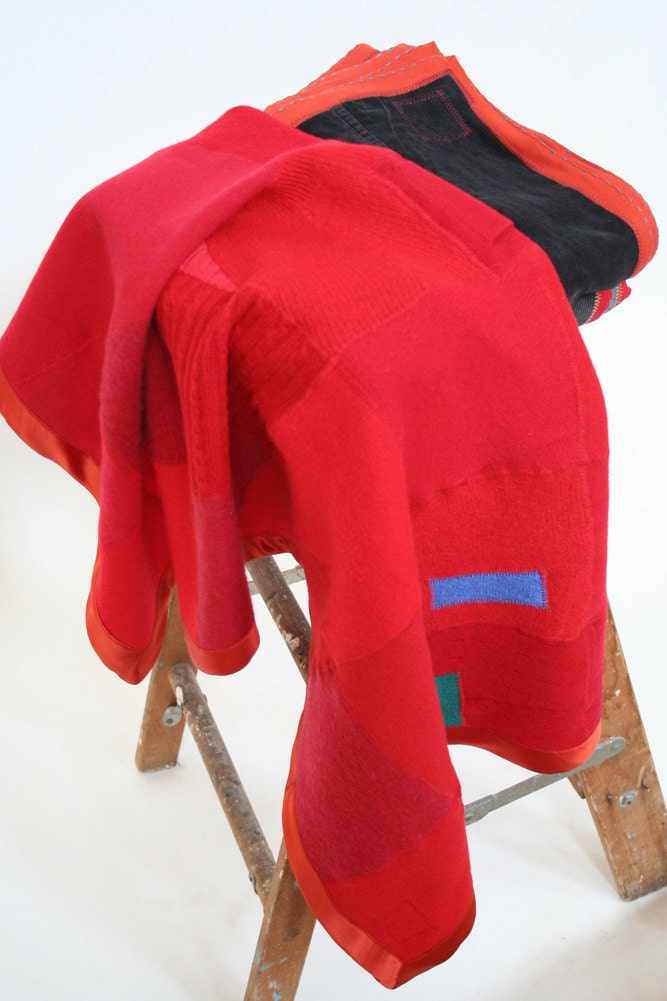 Bright Candy Apple Red Crib/Lap/Baby Blanket