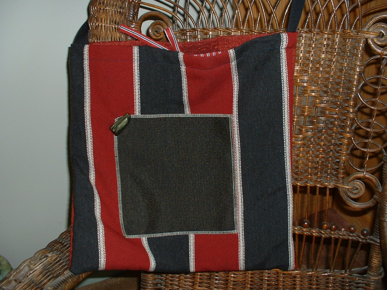 Tapestry Tote, Large Market, Lined, Shoulder Bag, Purse, Black/Burgundy