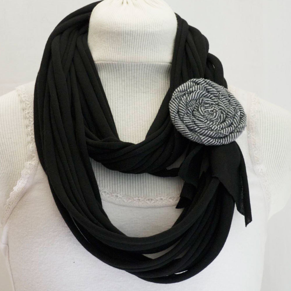 black jersey taffy scarf
