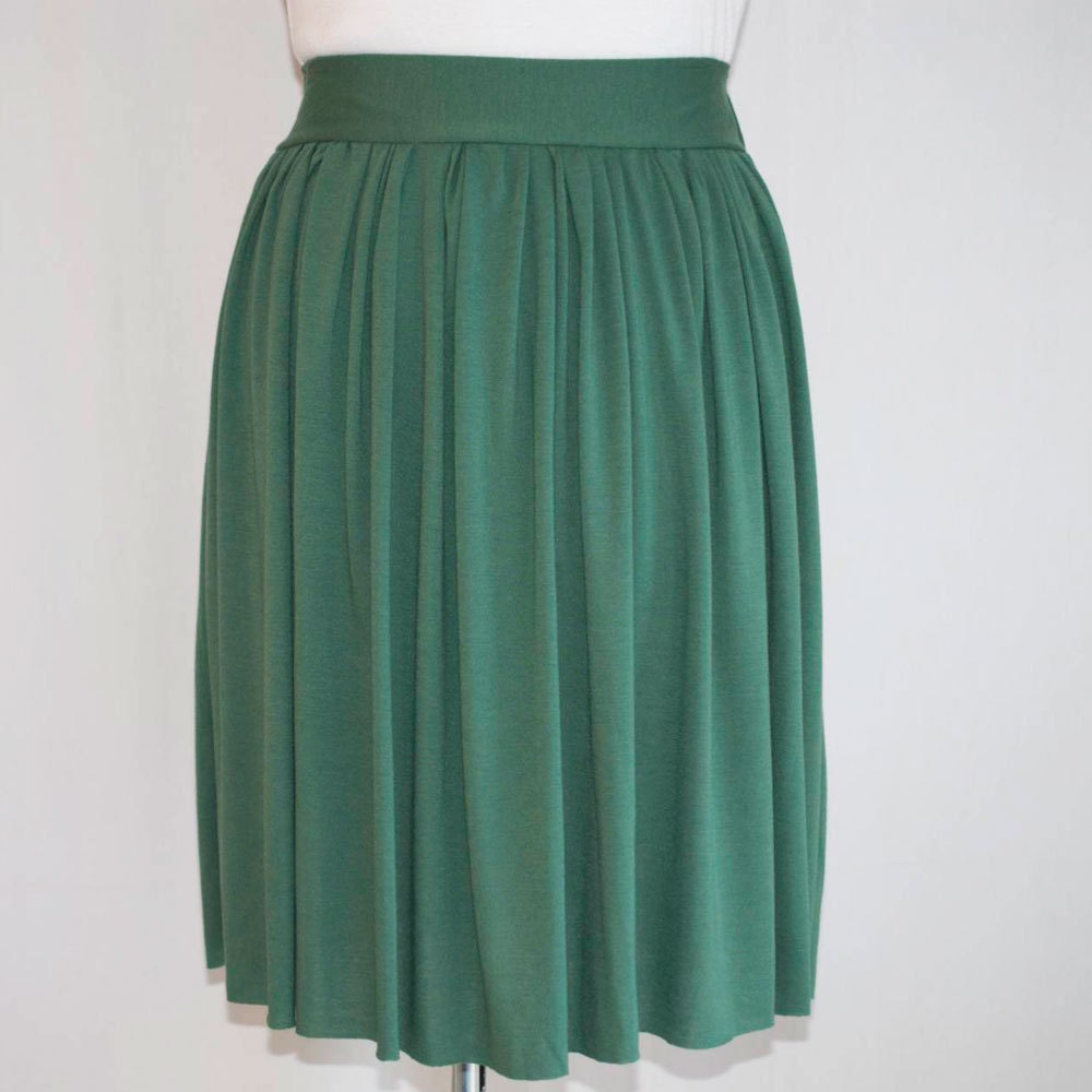 SALE large green jersey skirt