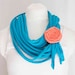turquoise jersey taffy scarf