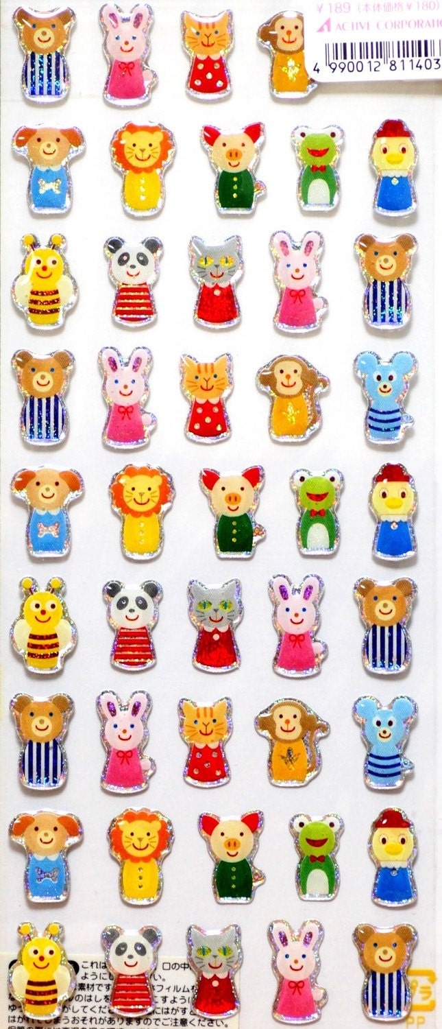 Kawaii Animal Character Japanese Stickers