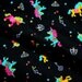 unicorn print Japanese fabric D2