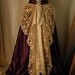 Custom made Antique cream and cadbury purple corset gown