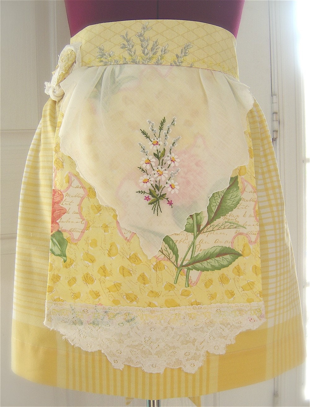 Yellow Rose of Texas Couture Apron with Shipping Included