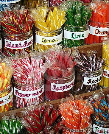 Tutti Frutti - Old Fashioned Candy Sticks - Nostalgic Rainbow Candy - Pendant / Necklace