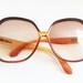 Burnt Orange Oversized Vintage Glasses