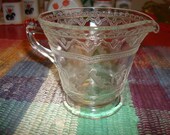 depression glass crystal creamer Patrician or Spoke