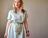 1960s Diagonal Striped Moss Dress