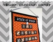 Halloween Countdown Calendar - PDF Pattern