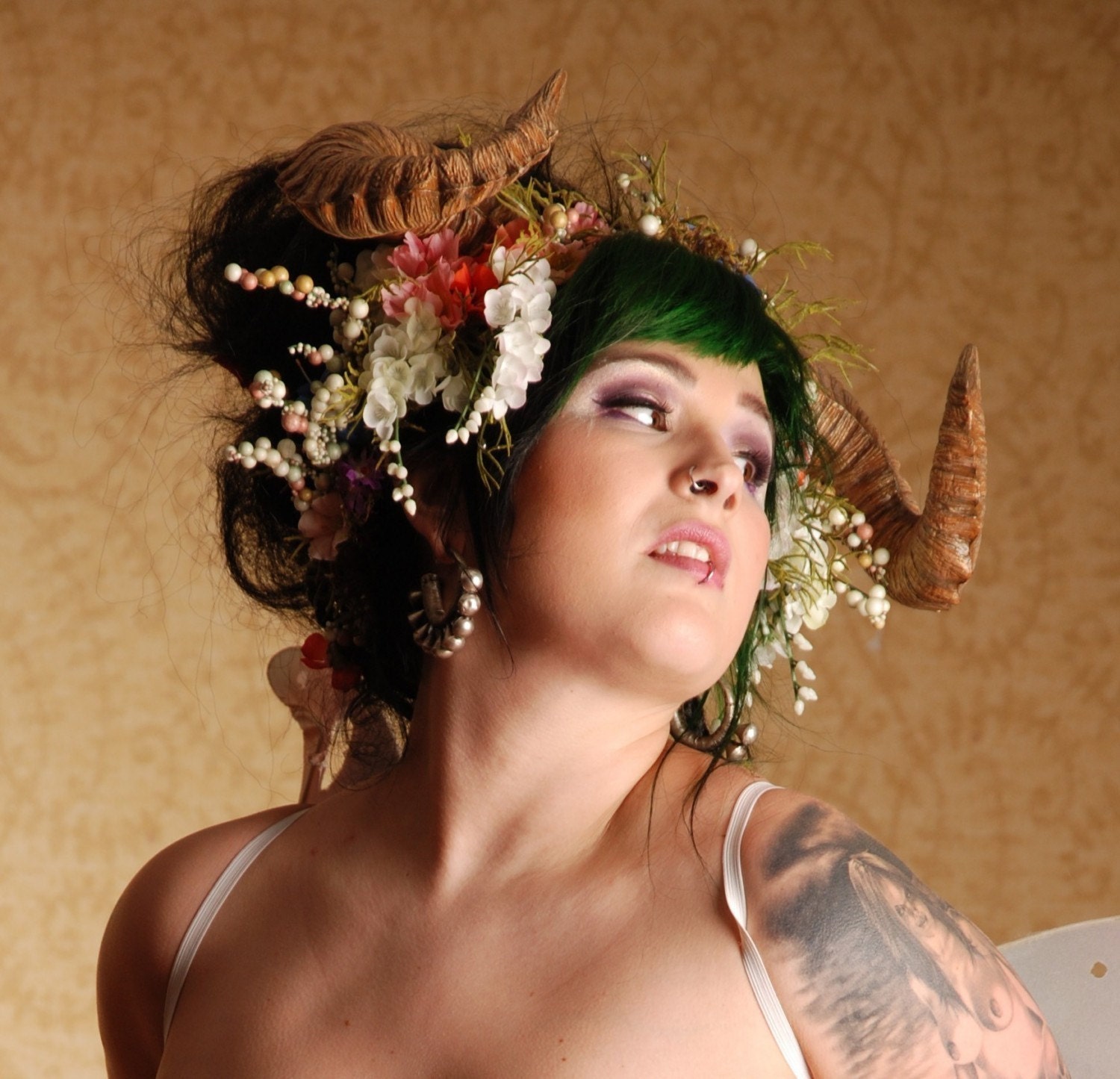 PRE-ORDER Maenad Ram Horn Headdress