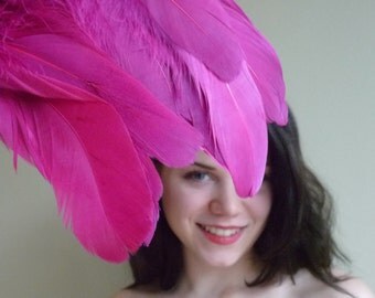FEATHER FRINGE , Fuchsia,  Wild berry / 443