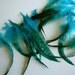VOGUE SADDLE, Peacock Blue Chinchilla Feathers , loose / 928