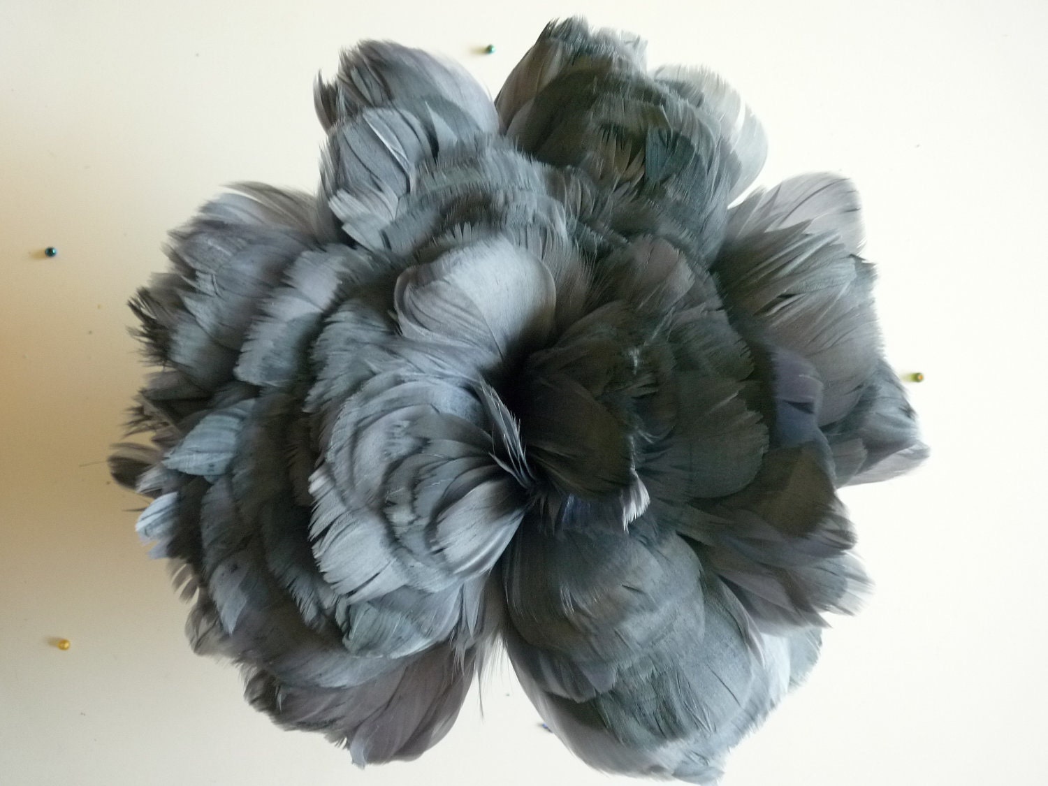 GOOSE COQUILLE FEATHERS , Dark Steel Grey /   416
