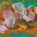 Turquoise Orange Abstract Painting Tropicana -Sea Green Ocean Tropical Water Beach Decor Contemporary Nautical