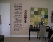 Family House Rules Vinyl Wall Decal Sticker Art Subway Art Typography