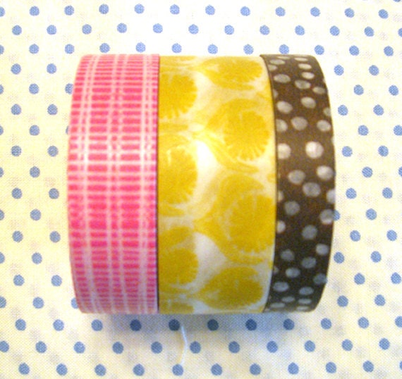 Po om Po , Japanese masking tape 20mm, 15mm, 10mm  - set of 3