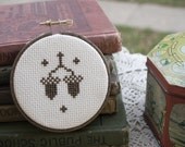 acorns - cross stitch