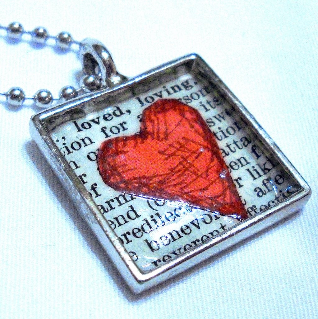 Text Message Heart Pendant