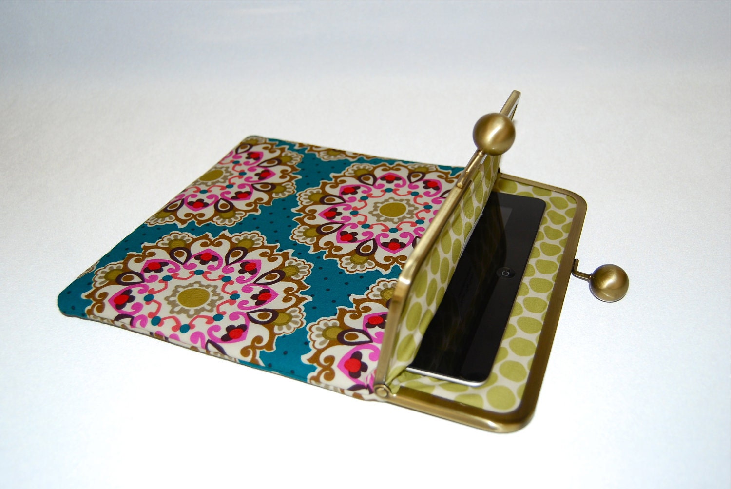 READY to SHIP Clutch Wallet Chevon Corn by angelakaydesigns