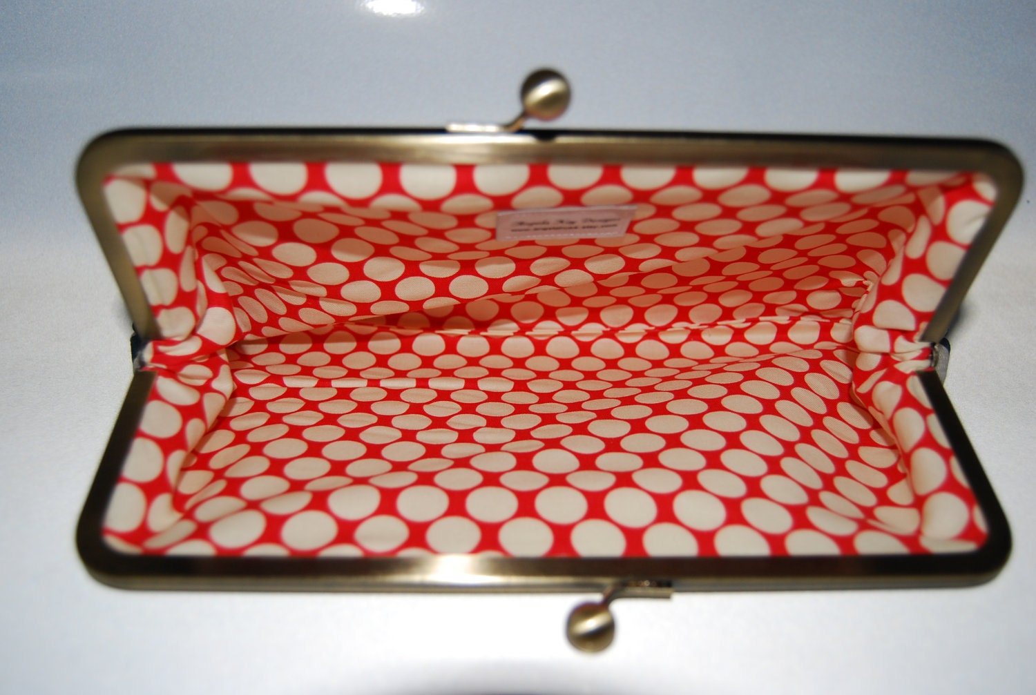 Large Clutch - Chevron Zig Zag Blue