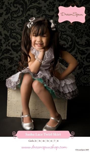 PATTERN and TUTORIAL - Sasha's Lace Twirl Skirt