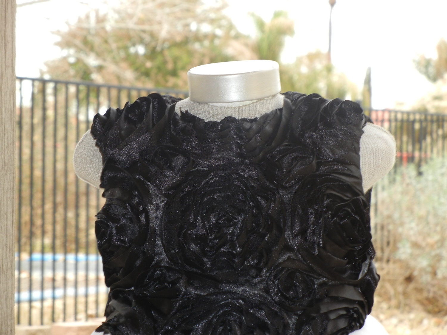 Amy... White Flower Girl Dress, Black and White Flower Girl Dress, Tulle Flower Girl Dress, 12m-5