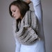 chunky cowl wooden button scarf / the togiak / oatmeal