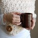 chunky cowl natural wood button wrap / the selawik / fisherman