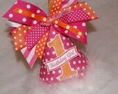 Hot Pink and Orange Polka Dot Party Hat